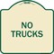 Signmission Designer Series Driveway No Trucks, Tan & Green Heavy-Gauge Aluminum Sign, 18" x 18", TG-1818-24123 A-DES-TG-1818-24123 - alternate 1
